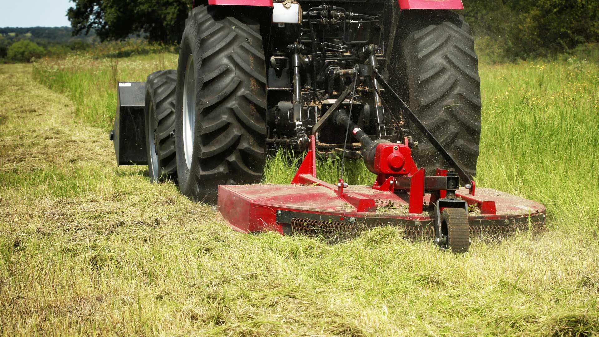 Bush hog mowing a field in Winter Haven, FL.