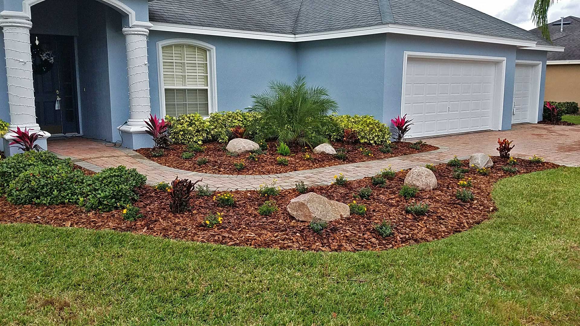 New landscaping at a residential property in Lakeland, FL.